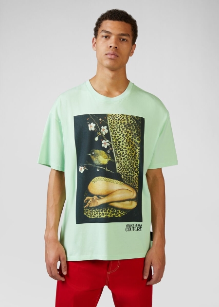 Versace Collage Capsule Collection T-shirt Herr - 408915KMQ